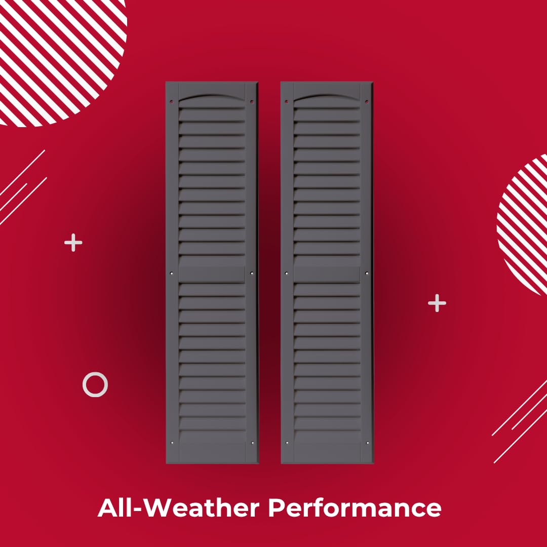 9" x 36" Paintable Louvered Shed Shutters, 1 Pair