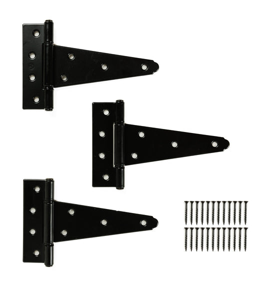 5" Heavy Duty T-Hinge – Black (3 Pack)