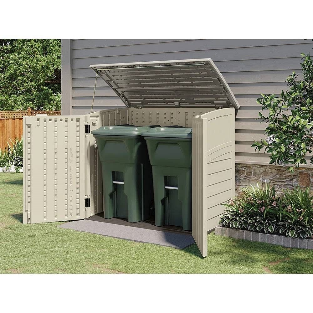 Yellow Crius Outdoor Heavy Duty Trash Bin Storage