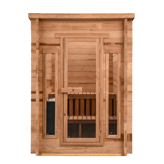 Cabin Outdoor Sauna - 4 Person w/ Harvia KIP 8kW Heater