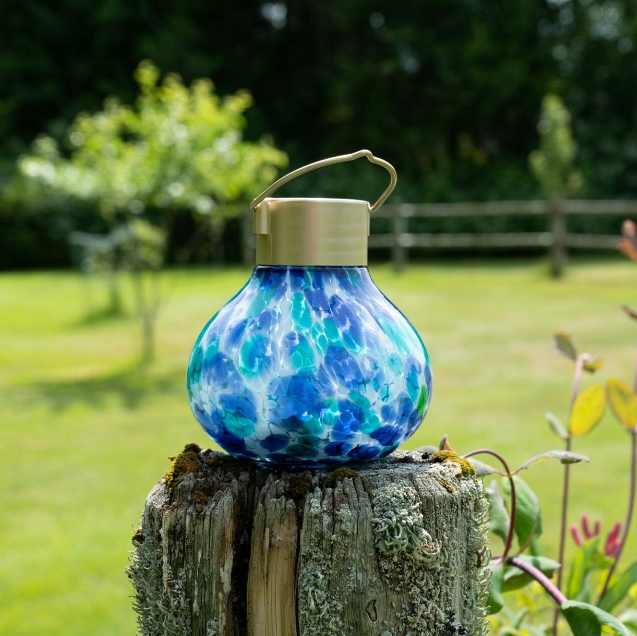 Tea Solar Lanterns 5" Handblown Glass