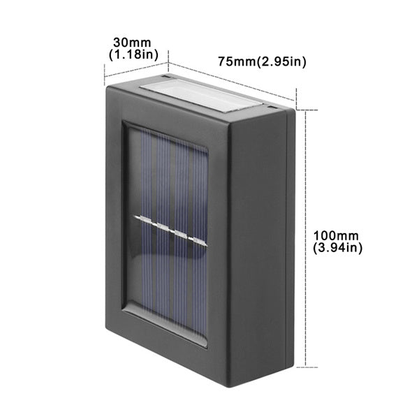 Modern Outdoor Solar Wall Lamp 2pcs