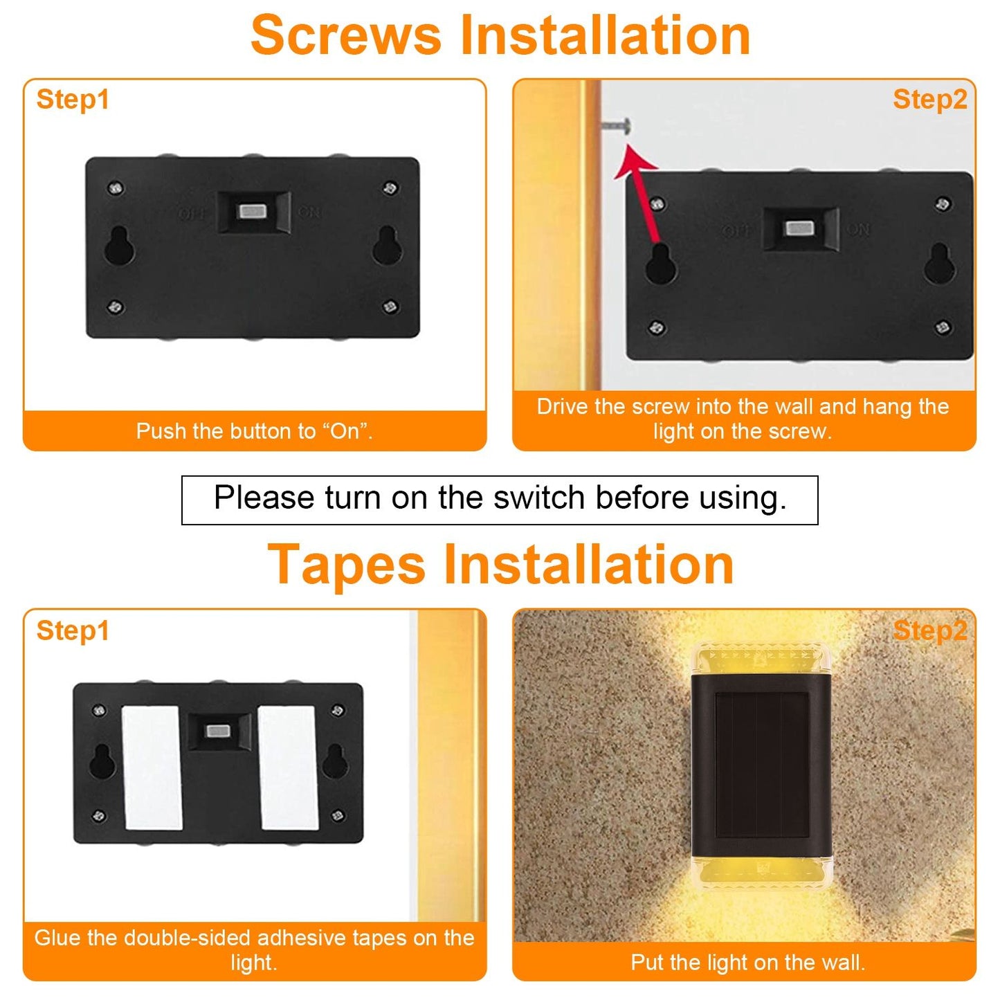 Sconce Solar Powered Wall Lights (4)