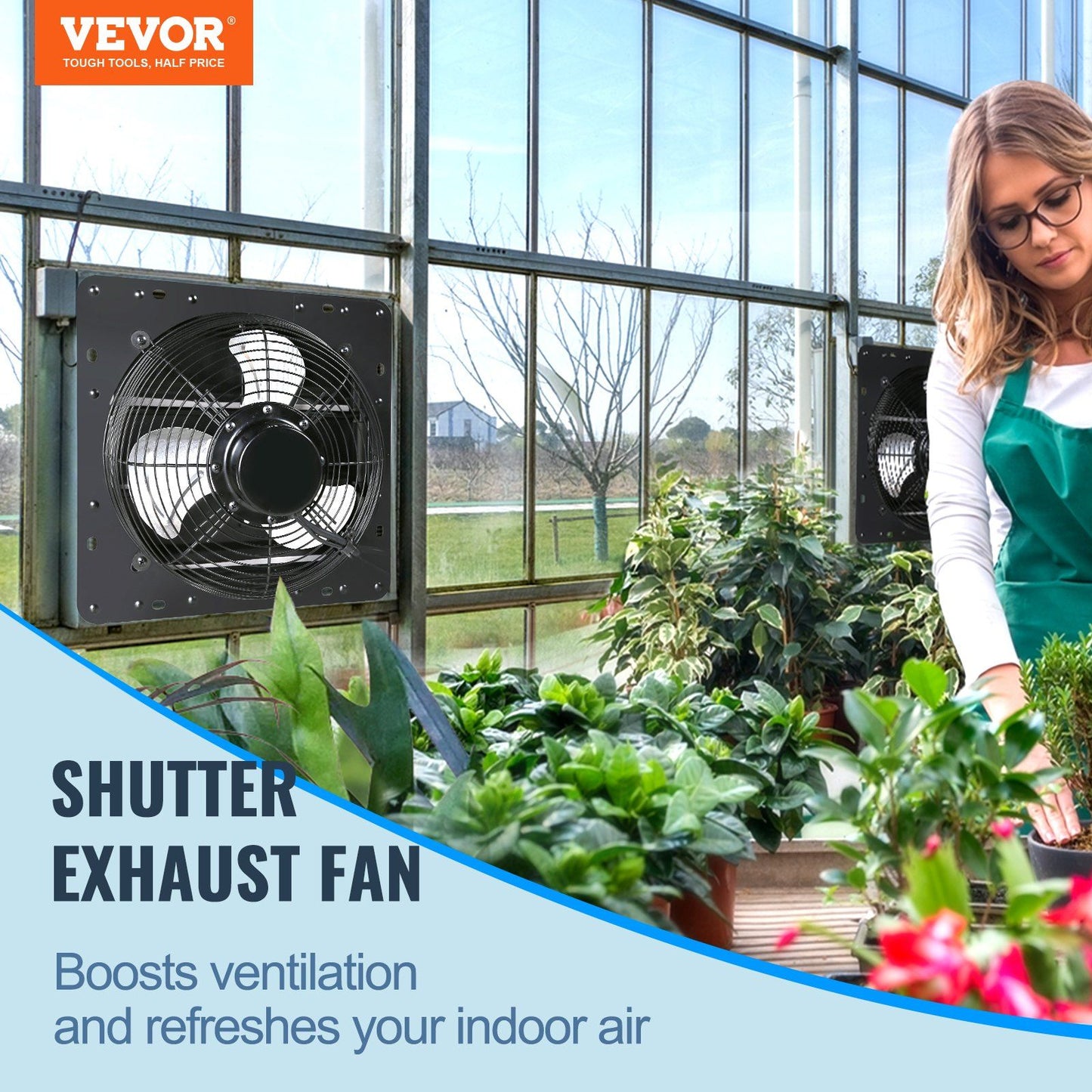 VEVOR Exhaust Fan with Shutter 16''