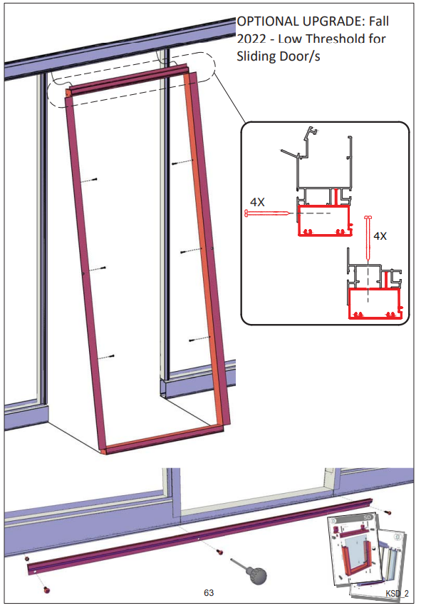 Exaco Low Threshold Sliding Door Entry Option
