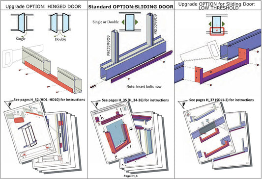 Exaco Sliding Door – Single or Double Configuration
