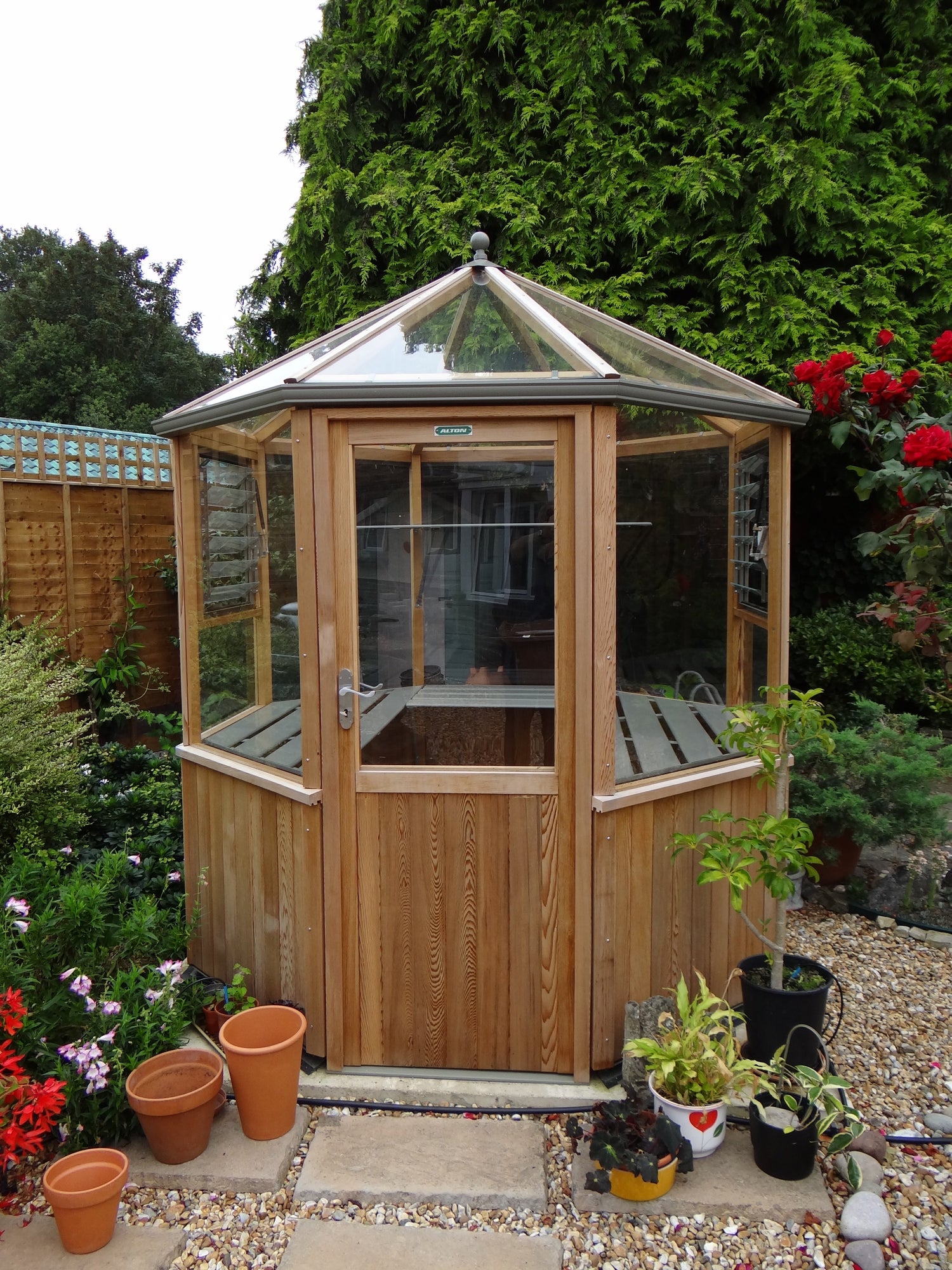 Octagonal Greenhouse in Backyard Denver CO 