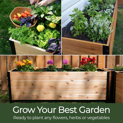 Raised Cedar Planter Box 18" x 36" x 24"