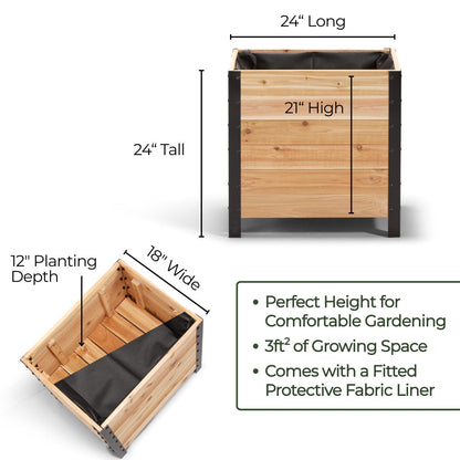 18" x 24" Planter Box - 24" TALL