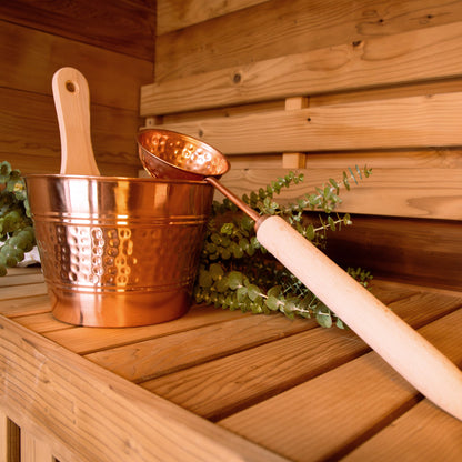 Copper Bucket & Ladle Set