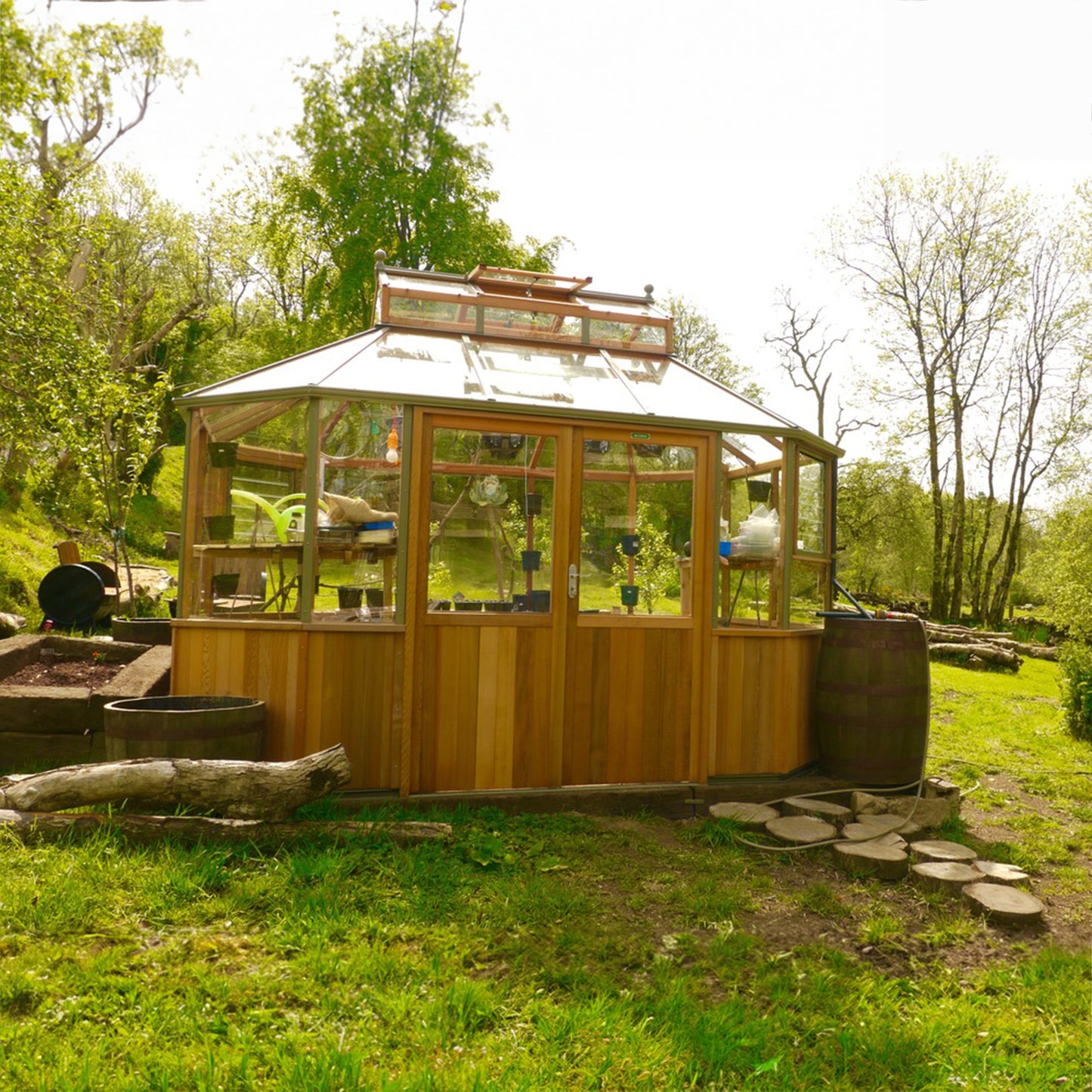 Alton Octagonal Wooden Greenhouse Kit