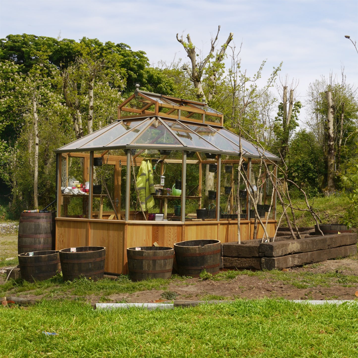Alton Octagonal Wooden Greenhouse Kit