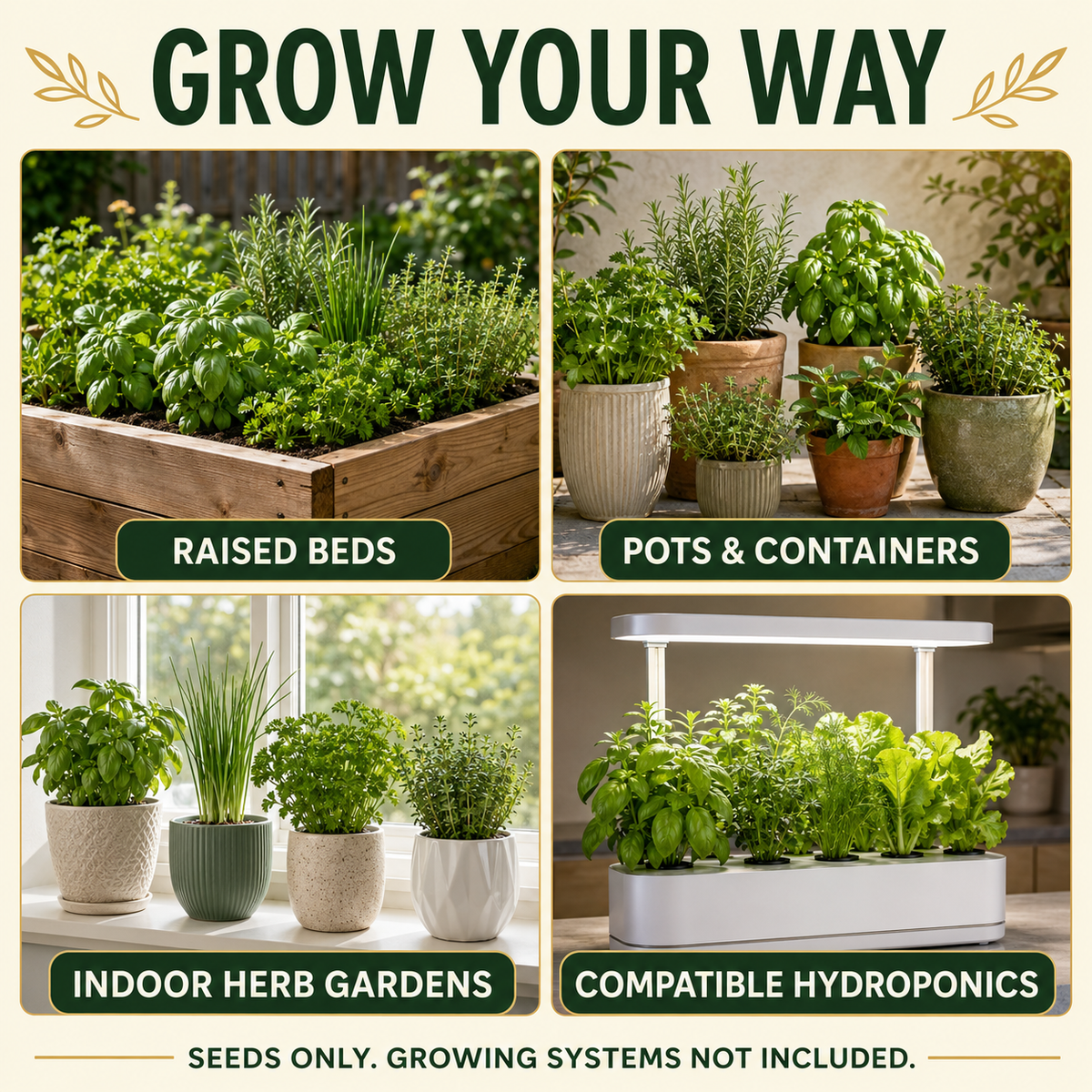 Popular Herb Seeds for Planting | 35 Variety Pack