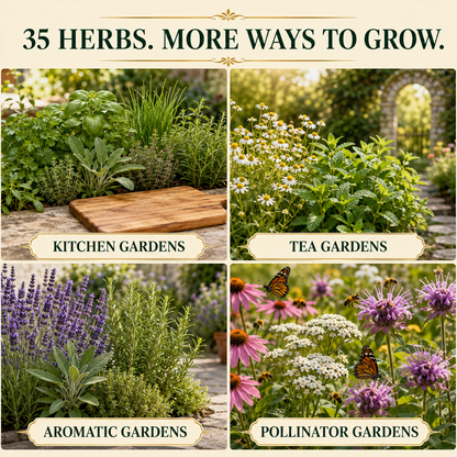 Popular Herb Seeds for Planting | 35 Variety Pack