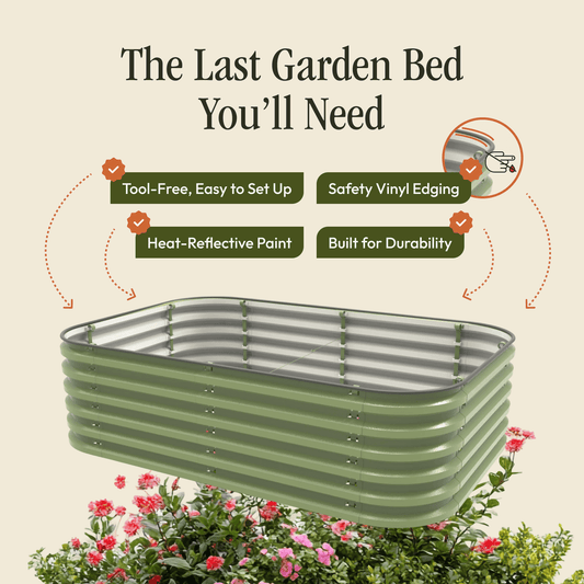 Premium Metal Raised Garden Bed 17" Tall "No Tools Needed"  Kit