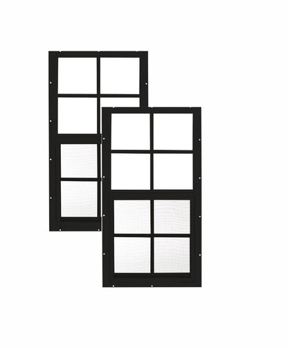 Apple Outdoor Supply 14x27 Shed Windows, Flush Mount Sliding Windows with Tempered Glass & Screens, 2-Pack
