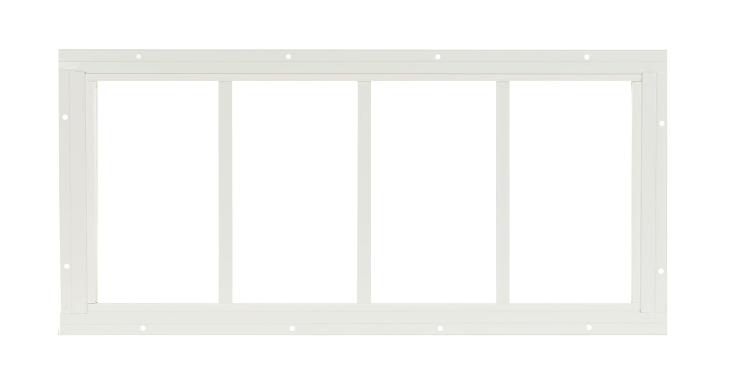 10" x 18"-24" Transom Window, Fixed Flush Mount, 4-Lite