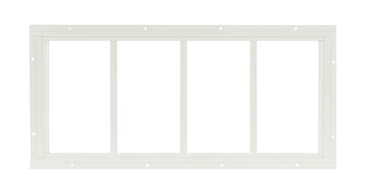 10" x 18"-24" Transom Window, Fixed Flush Mount, 4-Lite