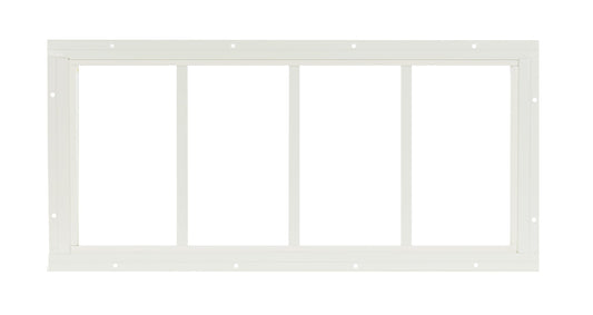 10" x 18"-24" Transom Window, Fixed Flush Mount, 4-Lite
