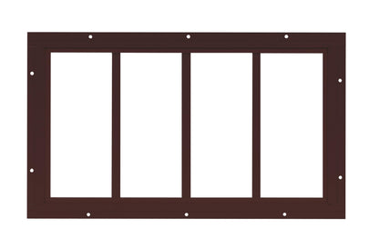 10" x 18"-24" Transom Window, Fixed Flush Mount, 4-Lite
