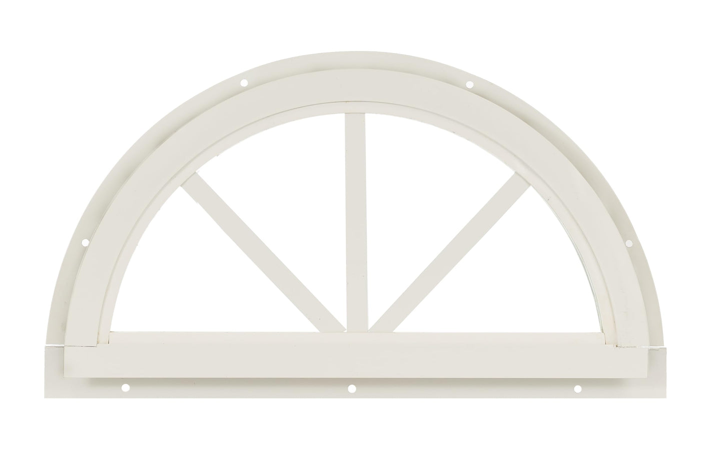 Shed Window 18.25" Half Moon Sunburst J-Lap, Tempered Glass, for Sheds, Playhouses, and Chicken Coops 1 PK (SUNB18WJ-BX1)