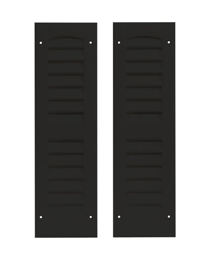 6" x 21" Louvered Shed Shutters, 1 Pair