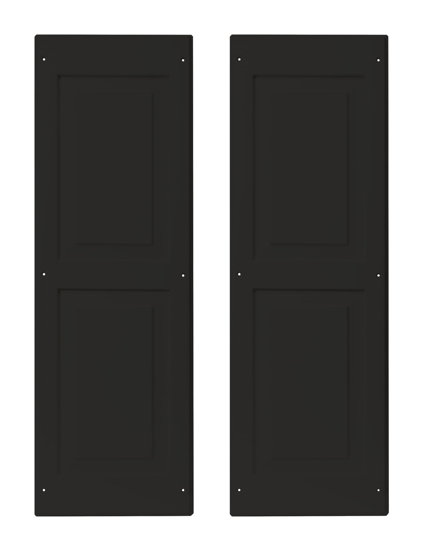 12" x 36" Raised Panel Shed Shutters, 1 Pair