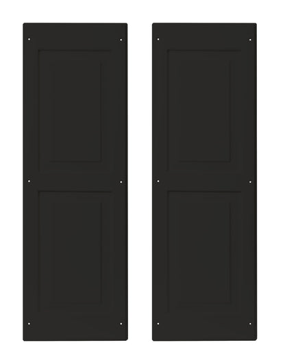 12" x 36" Raised Panel Shed Shutters, 1 Pair