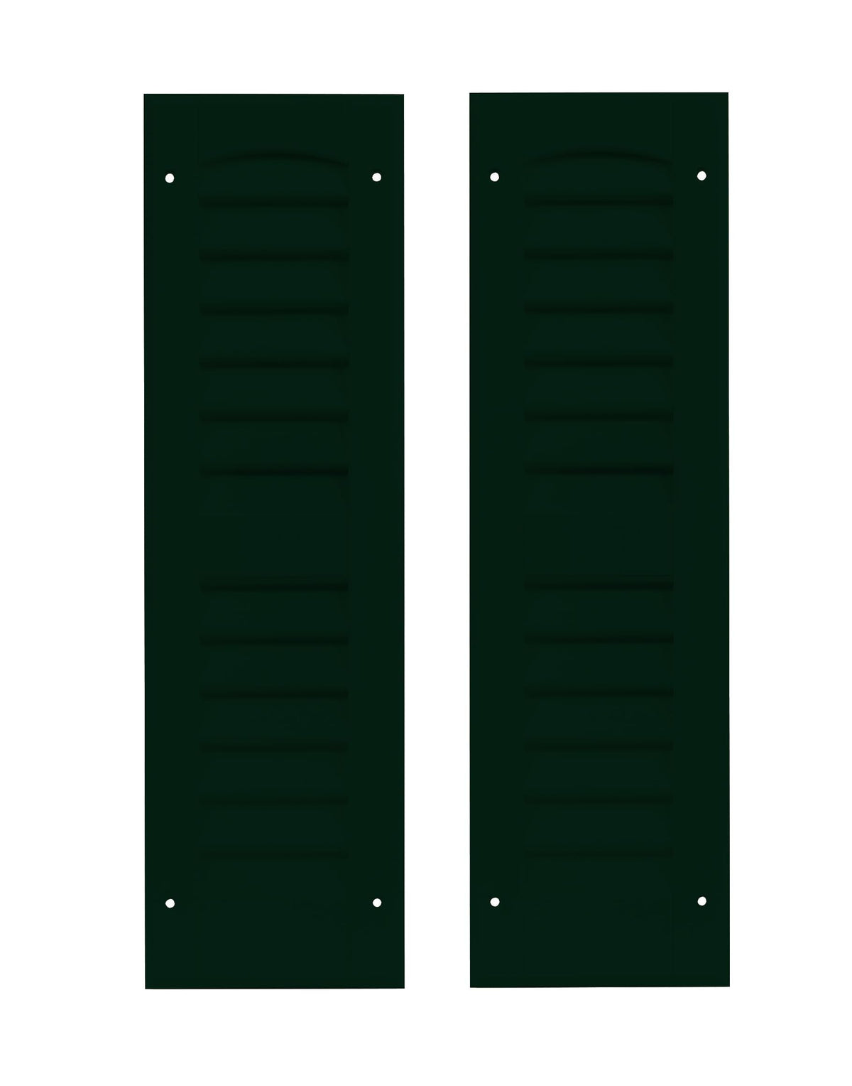 6" x 21" Louvered Shed Shutters, 1 Pair