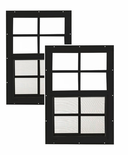 Apple Outdoor Supply 14x21 Shed Windows, J-Lap Sliding Windows with Tempered Glass & Screens, 2-Pack
