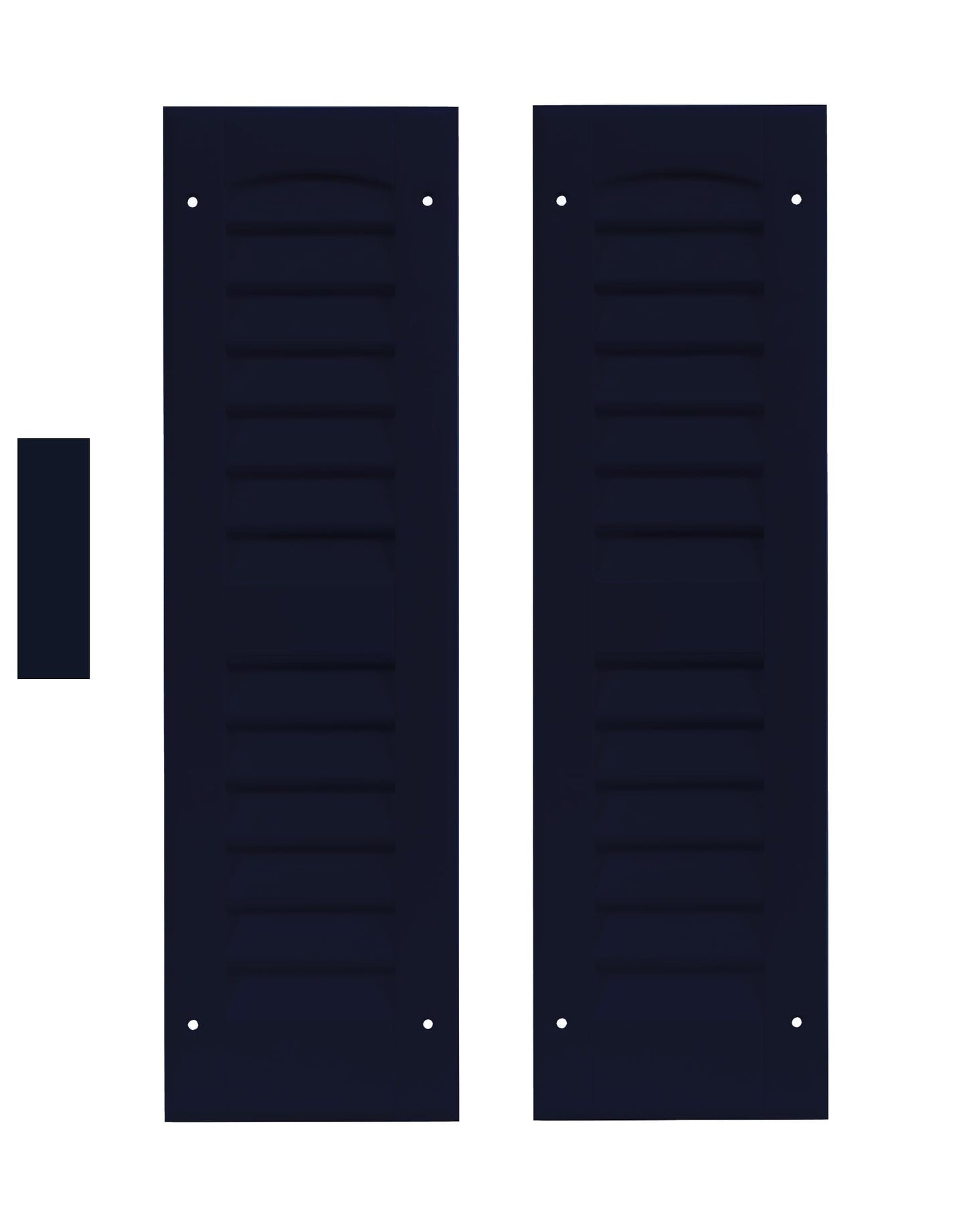6" x 21" Louvered Shed Shutters, 1 Pair