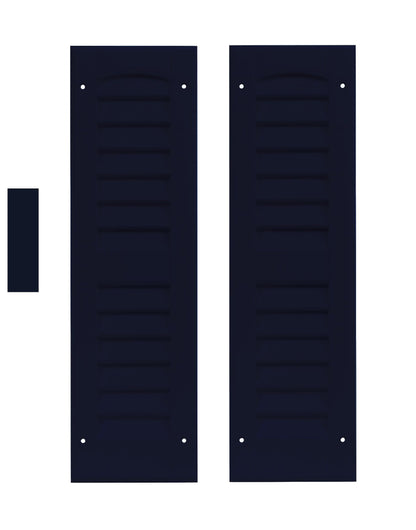 6" x 21" Louvered Shed Shutters, 1 Pair