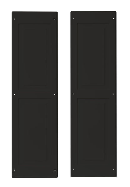 12" x 43" Raised Panel Shed Shutters, 1 Pair