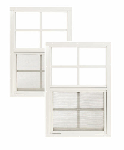Apple Outdoor Supply 14x21 Shed Windows, Flush Mount Sliding Windows with Tempered Glass & Screens, 2-Pack