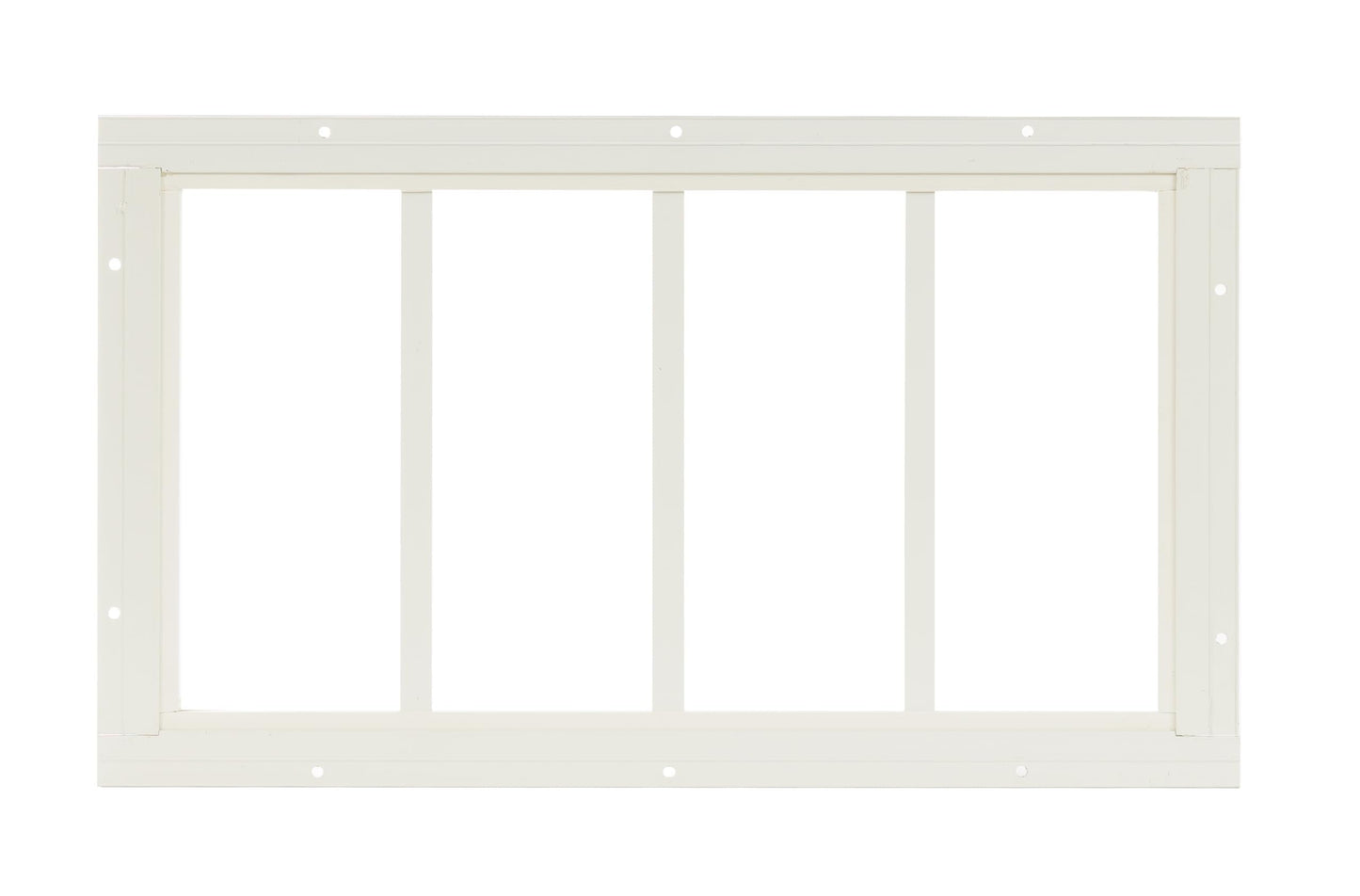 10" x 18"-24" Transom Window, Fixed Flush Mount, 4-Lite