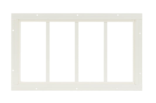 10" x 18"-24" Transom Window, Fixed Flush Mount, 4-Lite