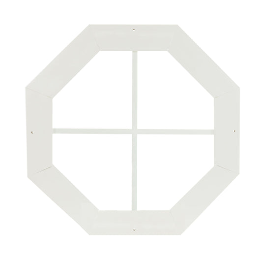 14" & 18" PVC Octagon Gable Window, Fixed Flush Mount