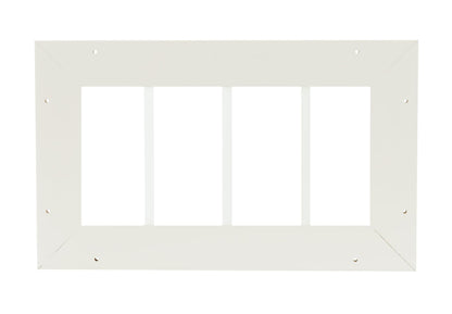 10" x 18"-23" PVC Transom Window, Fixed Flush Mount, 4-Lite