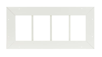 10" x 18"-23" PVC Transom Window, Fixed Flush Mount, 4-Lite