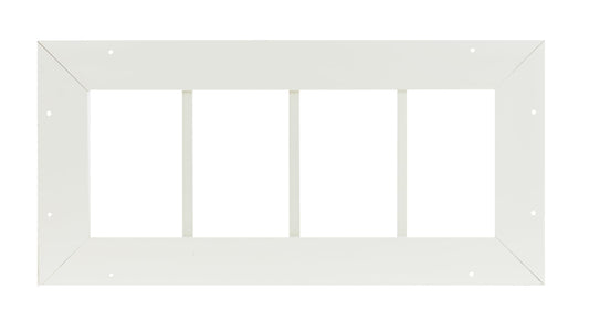 10" x 18"-23" PVC Transom Window, Fixed Flush Mount, 4-Lite