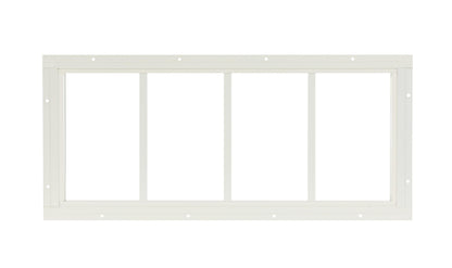 10" x 18"-24" Transom Window, Fixed Flush Mount, 4-Lite