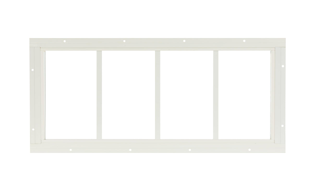 10" x 18"-24" Transom Window, Fixed Flush Mount, 4-Lite
