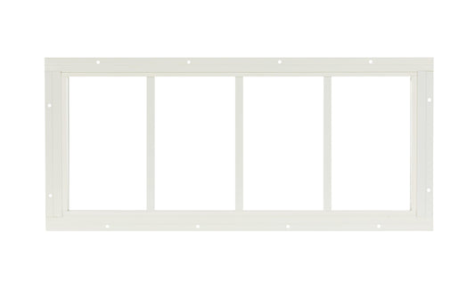 10" x 18"-24" Transom Window, Fixed Flush Mount, 4-Lite
