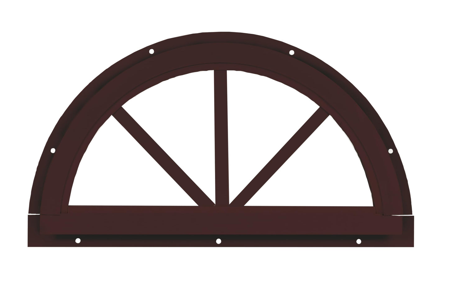 Shed Window 18.25" Half Moon Sunburst J-Lap, Tempered Glass, for Sheds, Playhouses, and Chicken Coops 1 PK (SUNB18WJ-BX1)