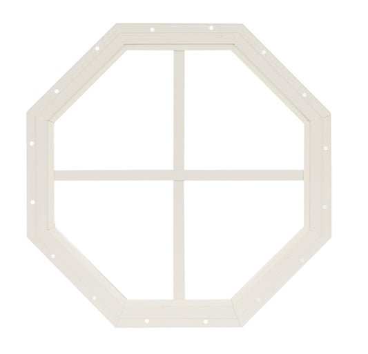 14" & 18" Octagon Gable Window, Fixed Flush Mount