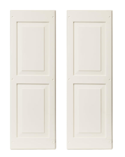 12" x 36" Paintable Raised Panel Shed Shutters, 1 Pair