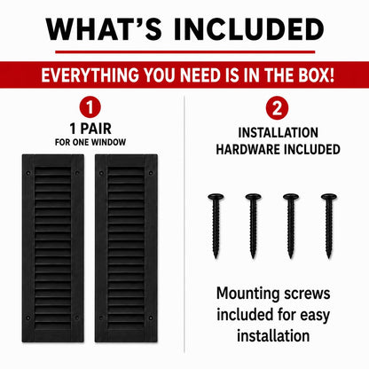 12" x 43" Paintable Raised Panel Shed Shutters, 1 Pair