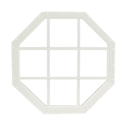 Apple Outdoor Supply Shed Window 18"" Octagon Gable J-Lap, Tempered Glass, for Sheds, Playhouses, and Chicken Coops 1 PK (WOCT18WJ-BX1)