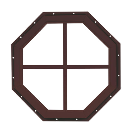 Shed Window 14" Octagon Gable J-Lap, Tempered Glass, for Sheds, Playhouses, and Chicken Coops 1 PK (WOCT14WJ-BX1)
