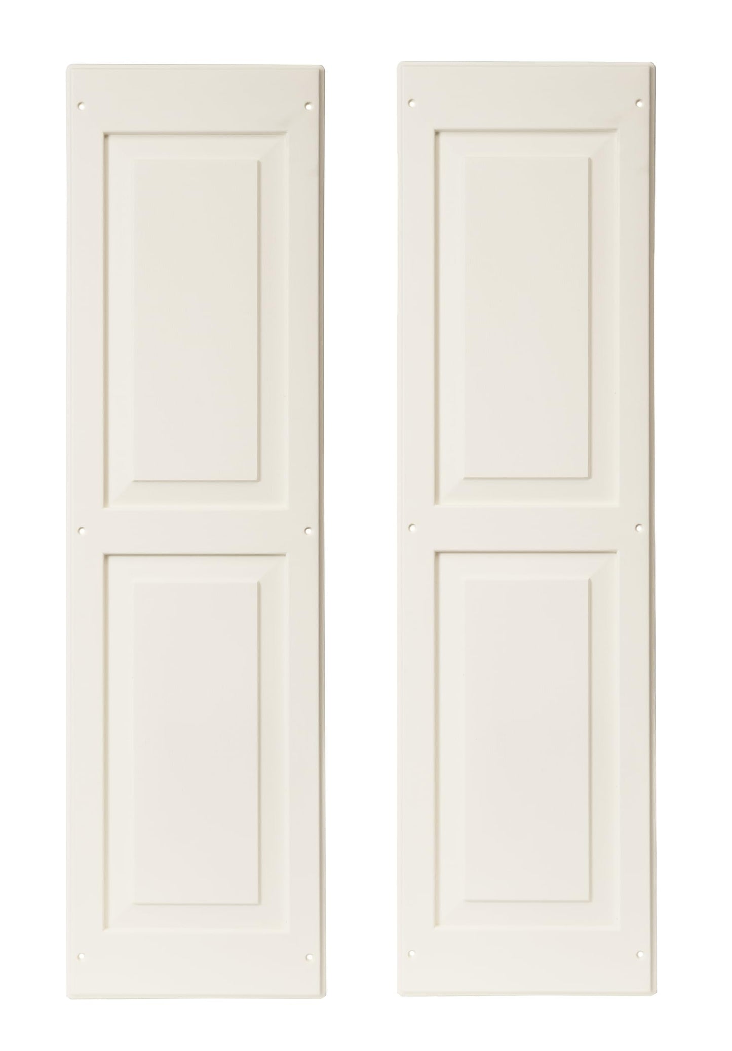 12" x 43" Paintable Raised Panel Shed Shutters, 1 Pair